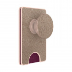 Popsockets Wallet Saffiano Rose Gold Avtagbar Mobil Plånbok Popwallet+