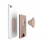 Popsockets Wallet Saffiano Rose Gold Avtagbar Mobil Plånbok Popwallet+