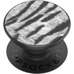 Popsockets Vegan Leather Zebra Avtagbart Grip Med Ställfunktion Premium