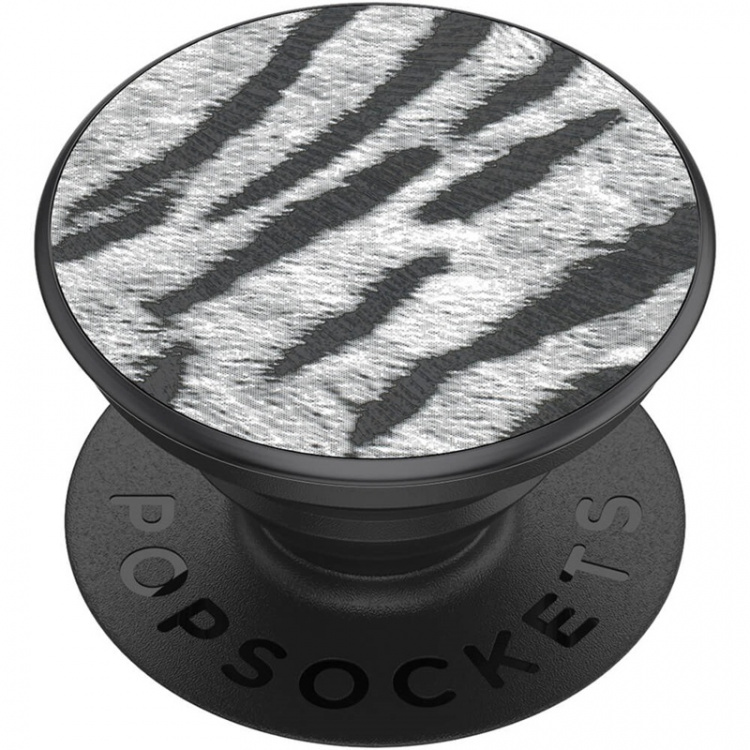 Popsockets Vegan Leather Zebra Avtagbart Grip Med Ställfunktion Premium