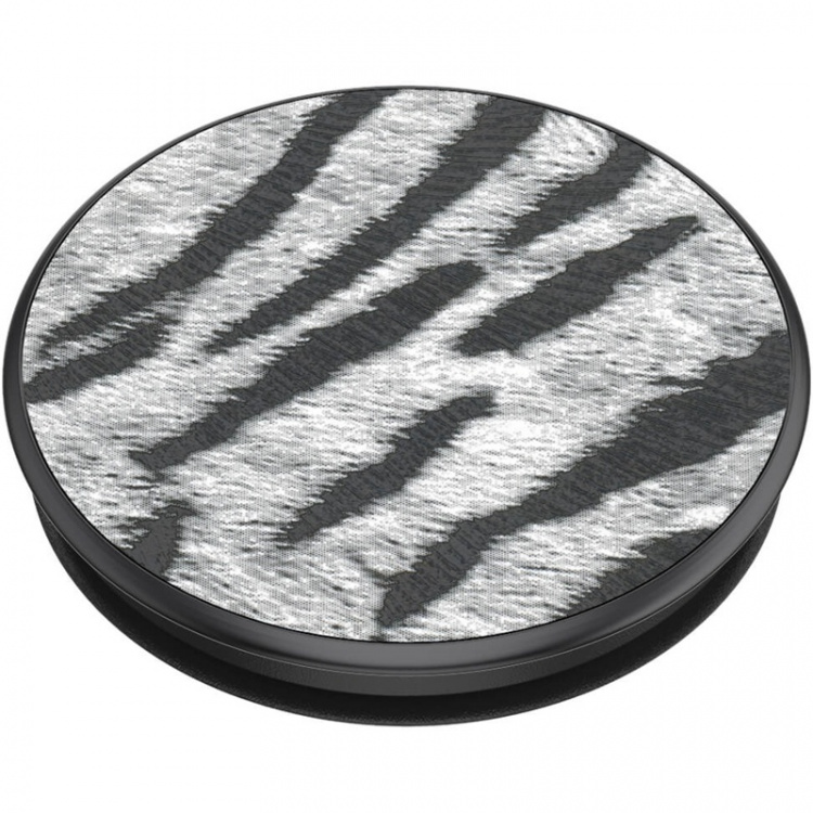 Popsockets Vegan Leather Zebra Avtagbart Grip Med Ställfunktion Premium