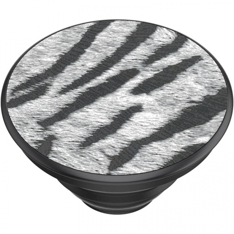 Popsockets Vegan Leather Zebra Avtagbart Grip Med Ställfunktion Premium