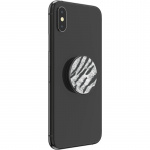Popsockets Vegan Leather Zebra Avtagbart Grip Med Ställfunktion Premium