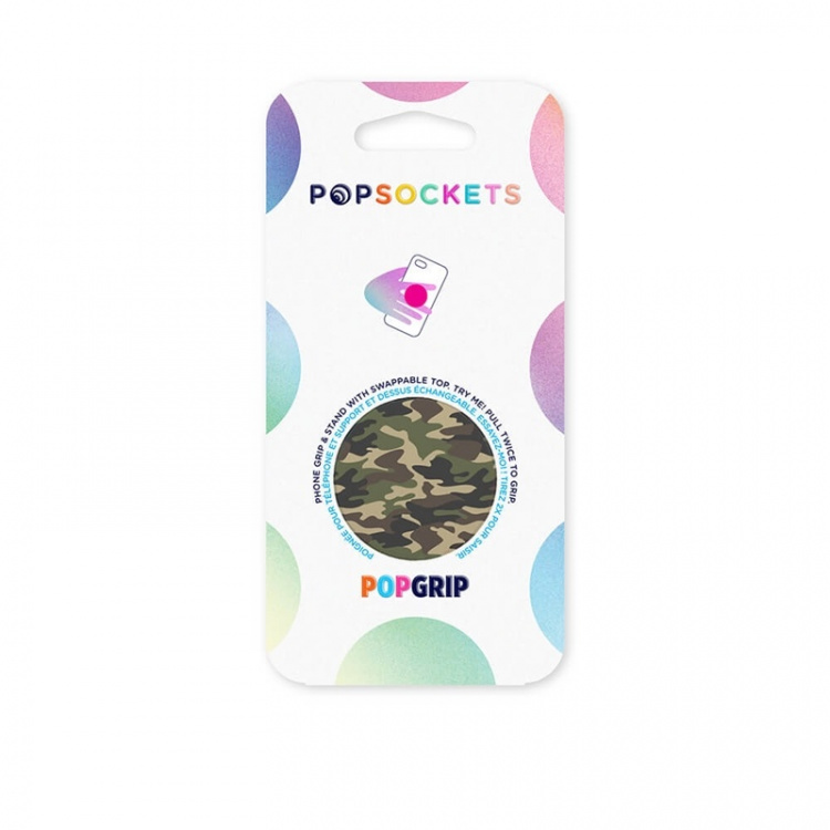 PopSockets Woodland Camo Avtagbart Grip med Ställfunktion
