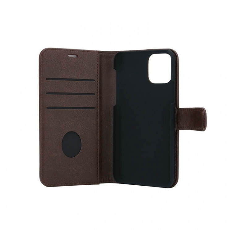 Radicover Strålningsskydd Plånboksväska PU iPhone 11 Pro Max Flipcover Brun 3-Led RFID Radicover Strålningsskydd Plånboksväska PU iPhone 11 Pro Max Flipcover Brun 3-Led RFID