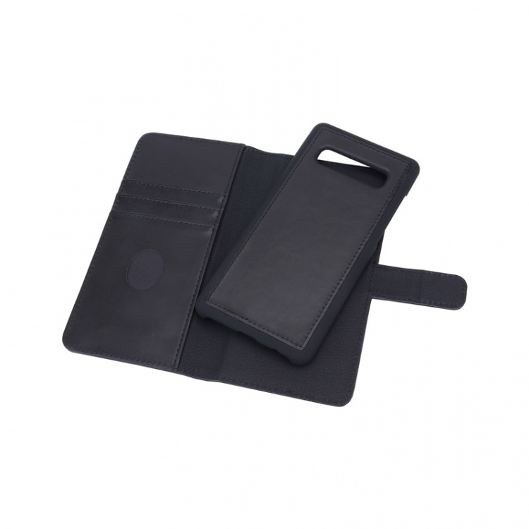 Radicover Strålningsskydd Plånboksväska Skinn Samsung S10+ 2in1 Magnetskal Svart