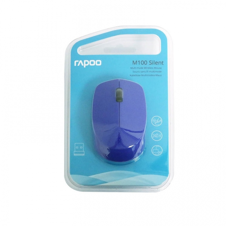 Rapoo Mus M100 Multi-Mode Trådlös Optisk Blå Rapoo Mus M100 Multi-Mode Trådlös Optisk Blå