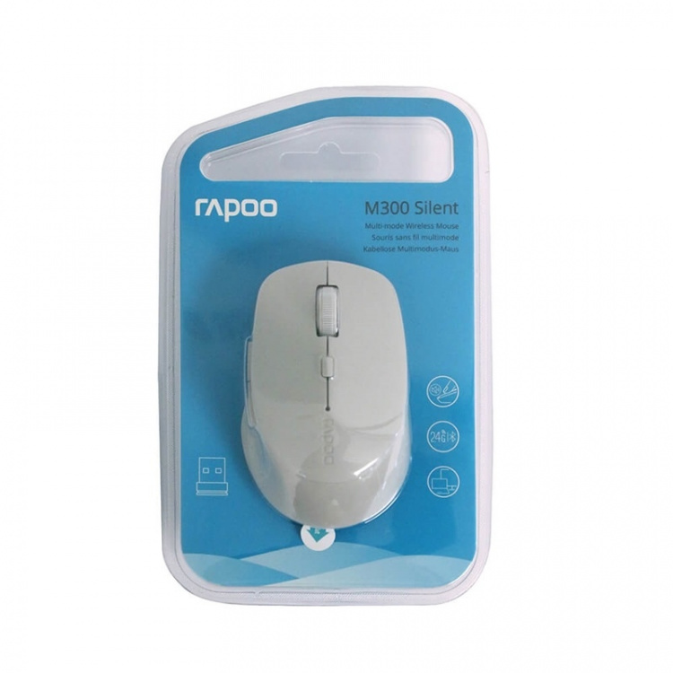 Rapoo Mouse M300 Wireless Multi-Mode Light Grey Rapoo Mouse M300 Wireless Multi-Mode Light Grey