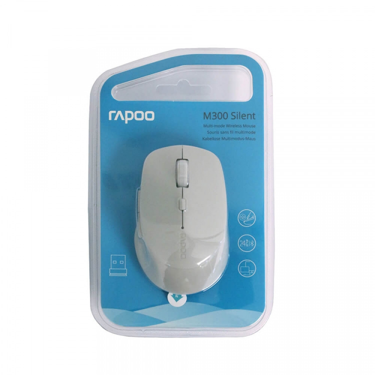 Rapoo Mouse M300 Wireless Multi-Mode Light Grey Rapoo Mouse M300 Wireless Multi-Mode Light Grey