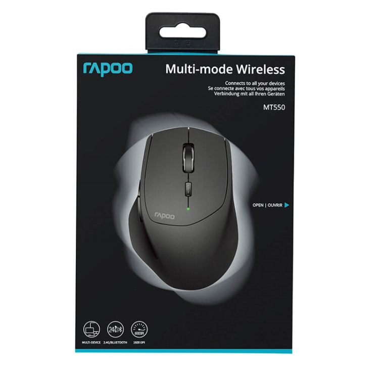 Rapoo Mouse MT550 Wireless Multi-Mode Black