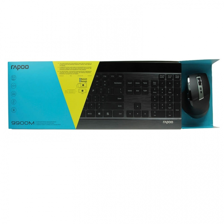 Rapoo Tangentbord/Mus Set 9900M Multi-Mode Trådlös Svart