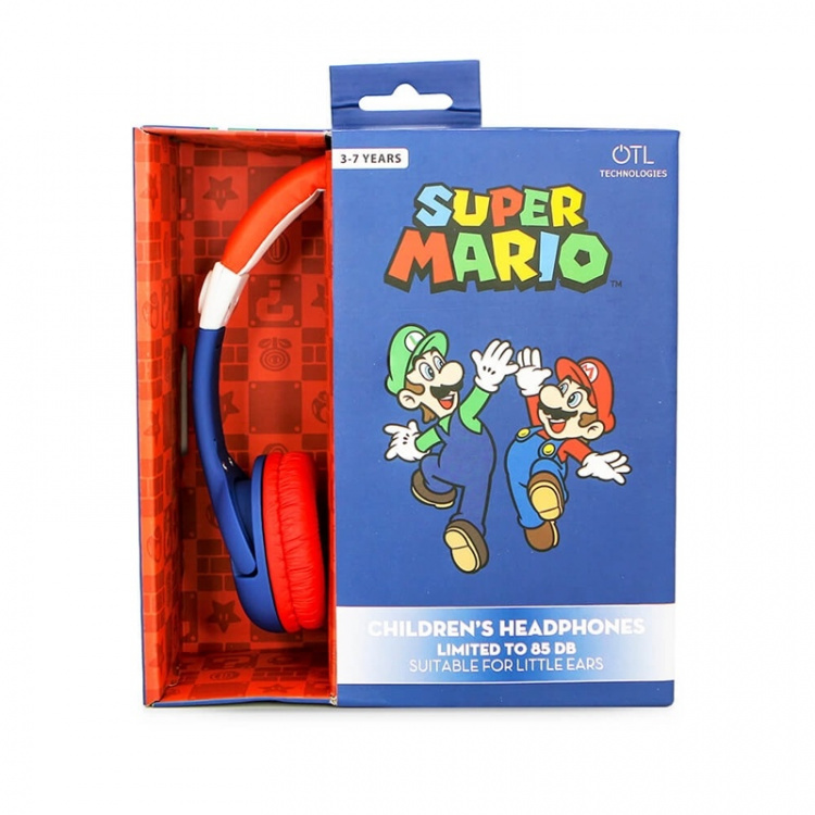 Super Mario Hörlur Junior On-Ear 85Db Mario Super Mario Hörlur Junior On-Ear 85Db Mario