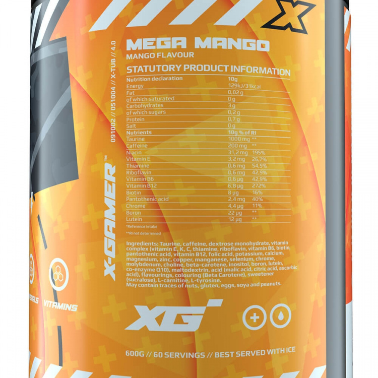X-GAMER X-Tubz Mega Mango 600g
