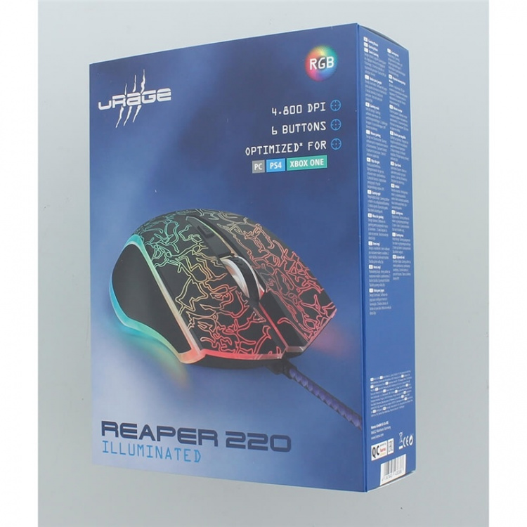 URAGE Mus Gaming Reaper 220 Optisk 4800dpi URAGE Mus Gaming Reaper 220 Optisk 4800dpi