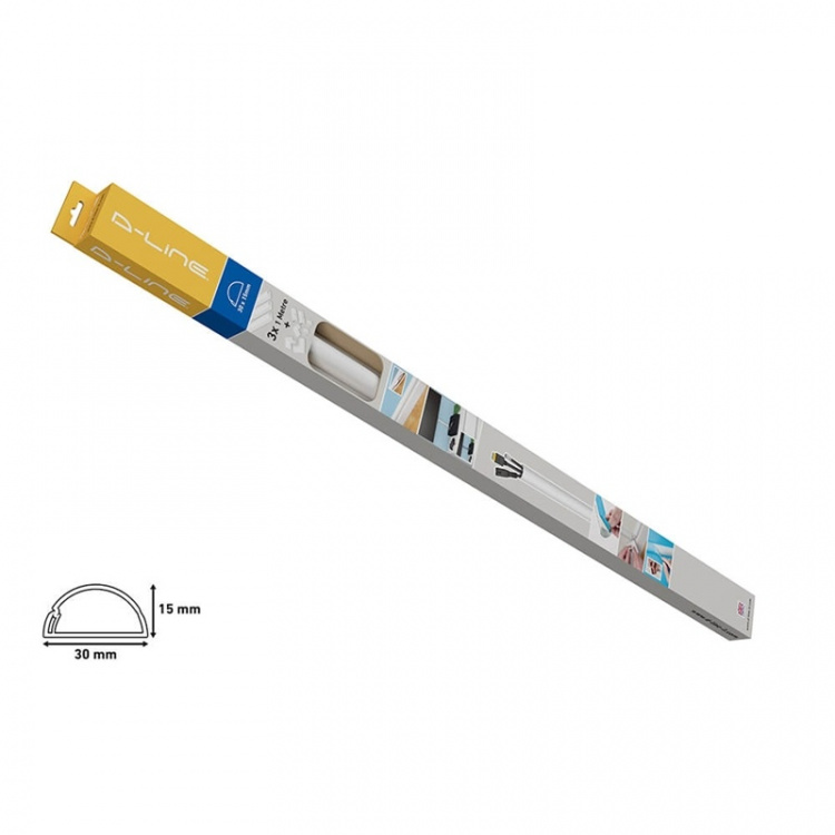 D-LINE Kabelkanal Kit 30x15mm 3x Kabelkanal/Tillbehör 1.0m D-LINE Kabelkanal Kit 30x15mm 3x Kabelkanal/Tillbehör 1.0m