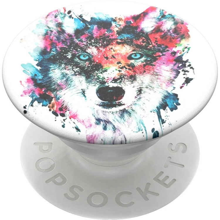 PopSockets Wolf Avtagbart Grip med Ställfunktion