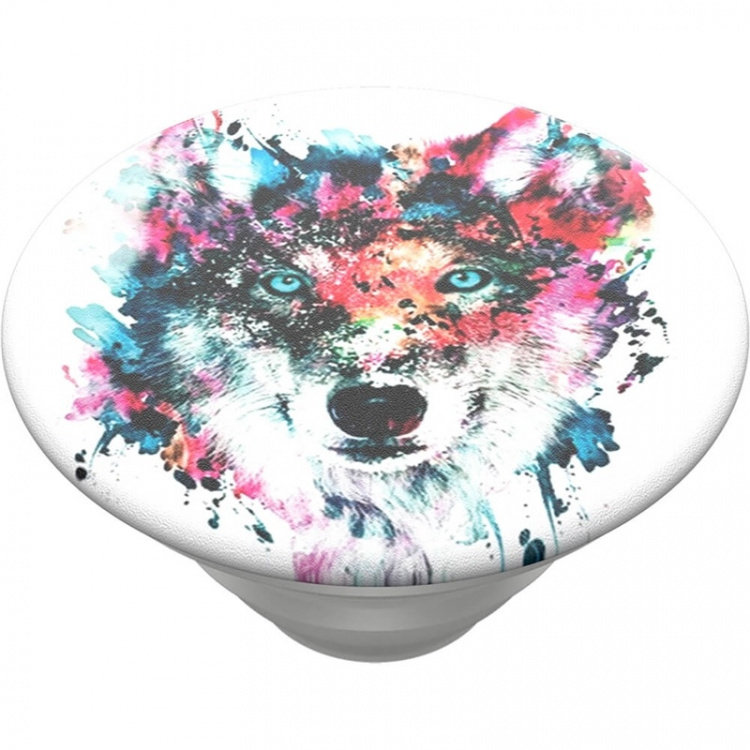 PopSockets Wolf Avtagbart Grip med Ställfunktion