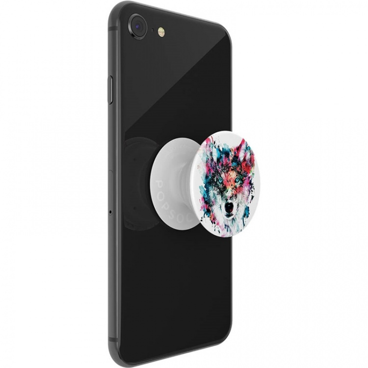 PopSockets Wolf Avtagbart Grip med Ställfunktion