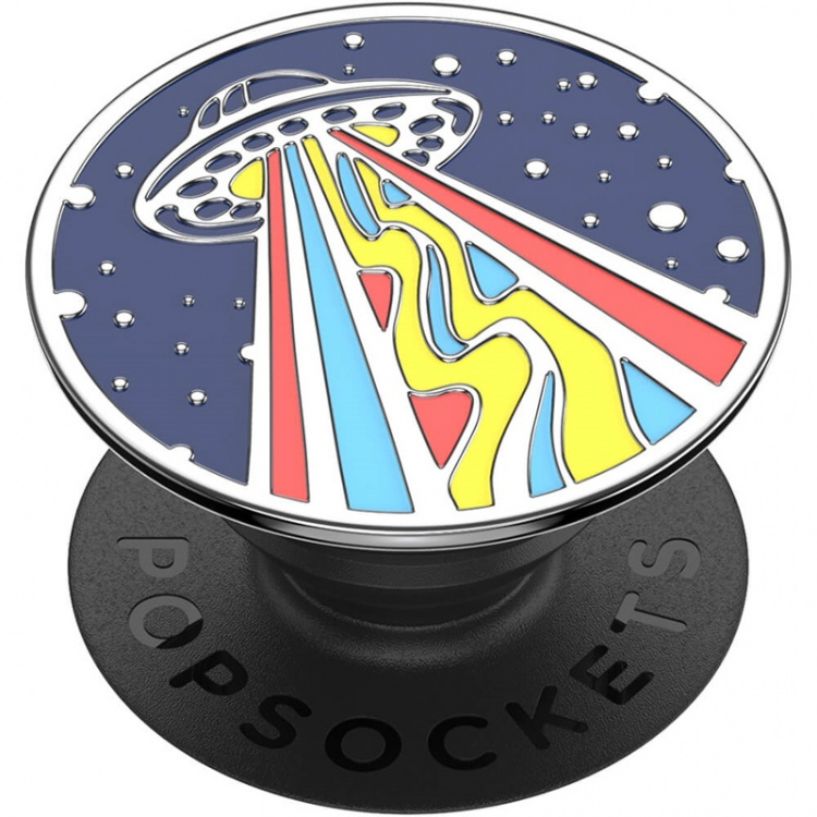 PopSockets Enamel Outta This World Navy Avtagbart Grip med Ställfunktion Premium