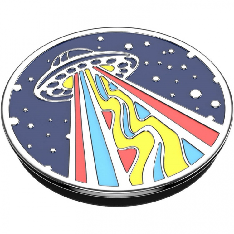 PopSockets Enamel Outta This World Navy Avtagbart Grip med Ställfunktion Premium
