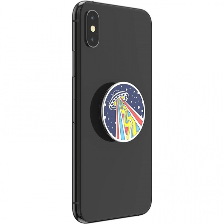 PopSockets Enamel Outta This World Navy Avtagbart Grip med Ställfunktion Premium