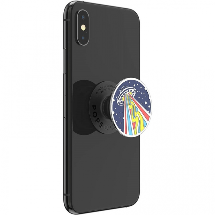 PopSockets Enamel Outta This World Navy Avtagbart Grip med Ställfunktion Premium