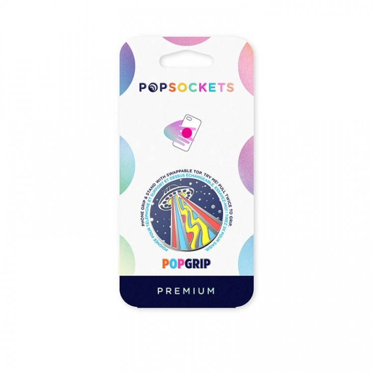 PopSockets Enamel Outta This World Navy Avtagbart Grip med Ställfunktion Premium
