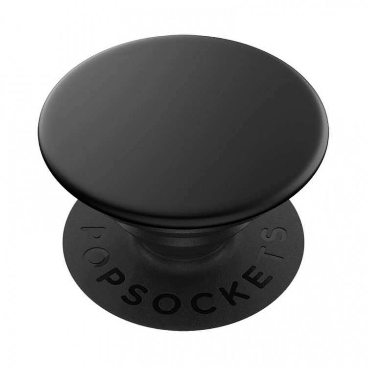 Popsockets Aluminum Black Avtagbart Grip Med Ställfunktion Premium