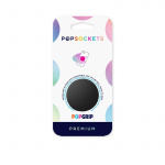 Popsockets Aluminum Black Avtagbart Grip Med Ställfunktion Premium