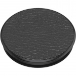 PopSockets Pebbled Vegan Leather Black Avtagbart Grip med Ställfunktion Premium