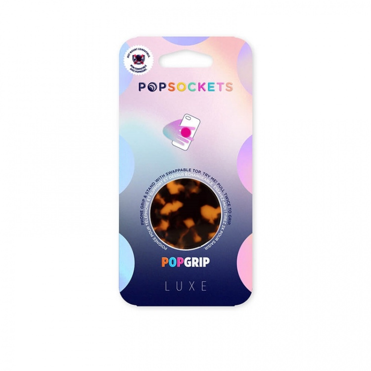 Popsockets Acetate Classic Tortoise Avtagbart Grip Med Ställfunktion Luxe