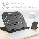 Desire2 2-i-1 Portabelt Laptopställ Svart 360 Roterbart Desire2 2-i-1 Portabelt Laptopställ Svart 360 Roterbart