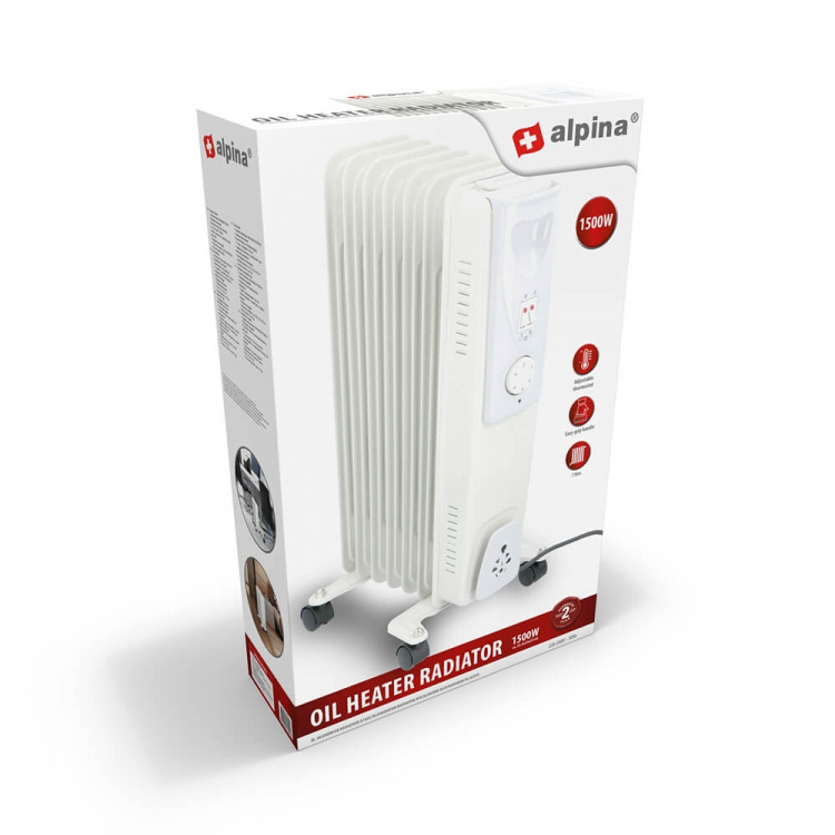 Alpina Oljefyllt Element 1500W Vit