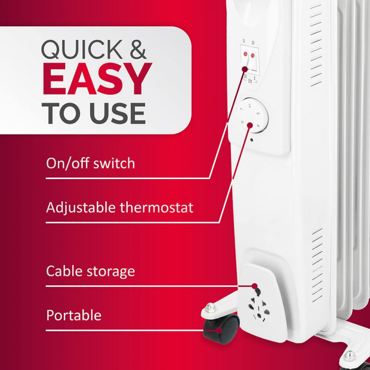 Alpina Oljefyllt Element 2000W Vit Alpina Oljefyllt Element 2000W Vit