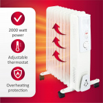 Alpina Oljefyllt Element 2000W Vit Alpina Oljefyllt Element 2000W Vit