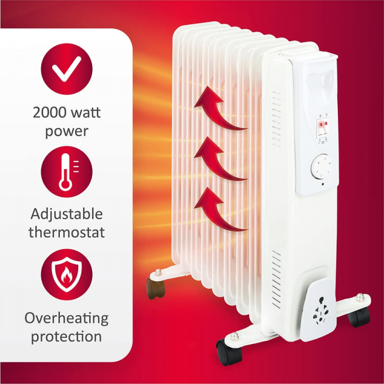 Alpina Oljefyllt Element 2000W Vit Alpina Oljefyllt Element 2000W Vit