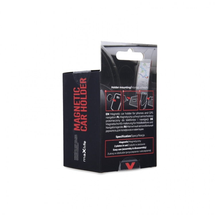 Maxlife MXCH-12 - Magnetisk Bilhållare för fläktgaller, Svart Maxlife MXCH-12 - Magnetisk Bilhållare för fläktgaller, Svart