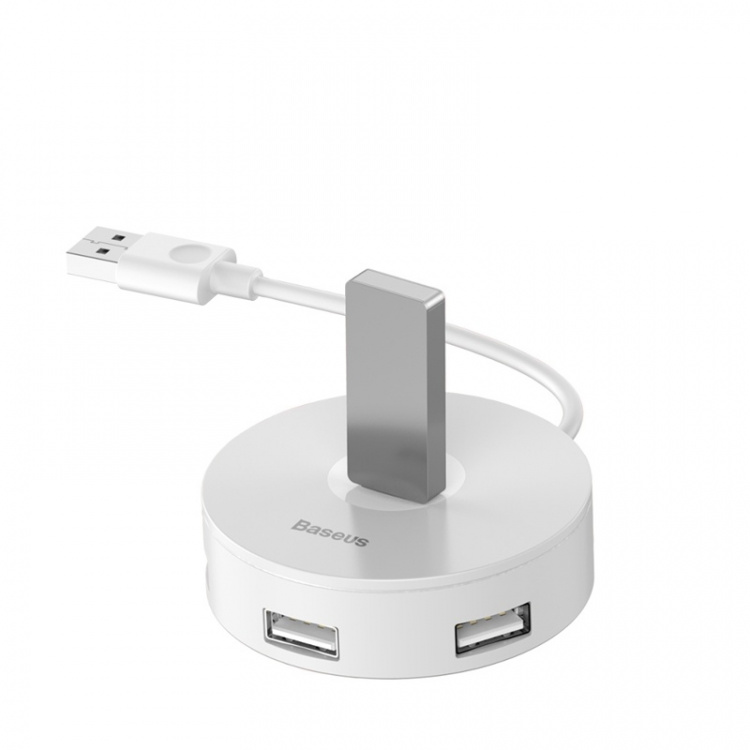 Baseus USB-Hub med 4 USB-portar, vit