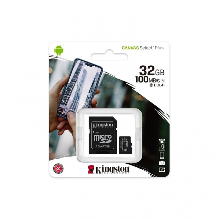 Kingston Canvas Select Plus microSDHC 32GB + Adapter