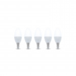 LED-Lampa E14, C37, 3W, 230V, 4500K 5-pack, Vit neutral