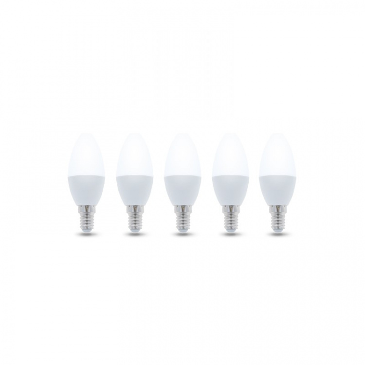 LED-Lampa E14, C37, 3W, 230V, 4500K 5-pack, Vit neutral
