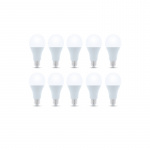 LED-Lampa E27, A65, 15W, 230V, 6000K 10-pack, Kallvit