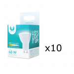 LED-Lampa GU10, 7W, 230V, 6000K, 10-pack, Kallvitt LED-Lampa GU10, 7W, 230V, 6000K, 10-pack, Kallvitt