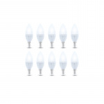 LED-Lampa E14, C37, 10W, 230V, 3000K, Keramisk 10-pack, Varmvitt