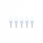 LED-Lampa E14, C37, 10W, 230V, 4000K, Keramisk, 5-pack, Vit neutral