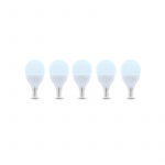 LED-Lampa E14, G45, 10W, 230V, 6000K, Keramisk 5-pack, Kallvitt