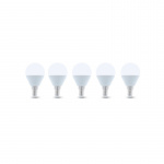 LED-Lampa E14, G45, 6W, 4500K 5-pack, Vit neutral