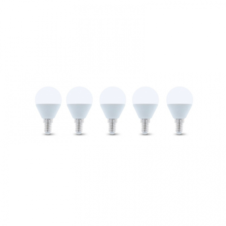 LED-Lampa E14, G45, 6W, 4500K 5-pack, Vit neutral