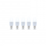 LED-Lampa E27, C37, 10W, 230V, 4500K, Keramisk 5-pack, Vit neutral