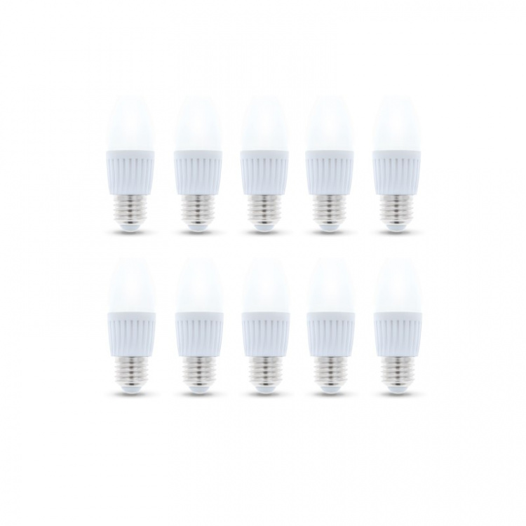 LED-Lampa E27, C37, 10W, 230V, 4500K, Keramisk 10-pack, Vit neutral LED-Lampa E27, C37, 10W, 230V, 4500K, Keramisk 10-pack, Vit neutral